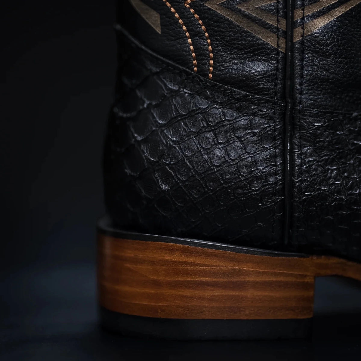 Rodeo Cartie Men's Mamba Series II Phyton Print Square Toe Boots – Black - OriginalWestern.com