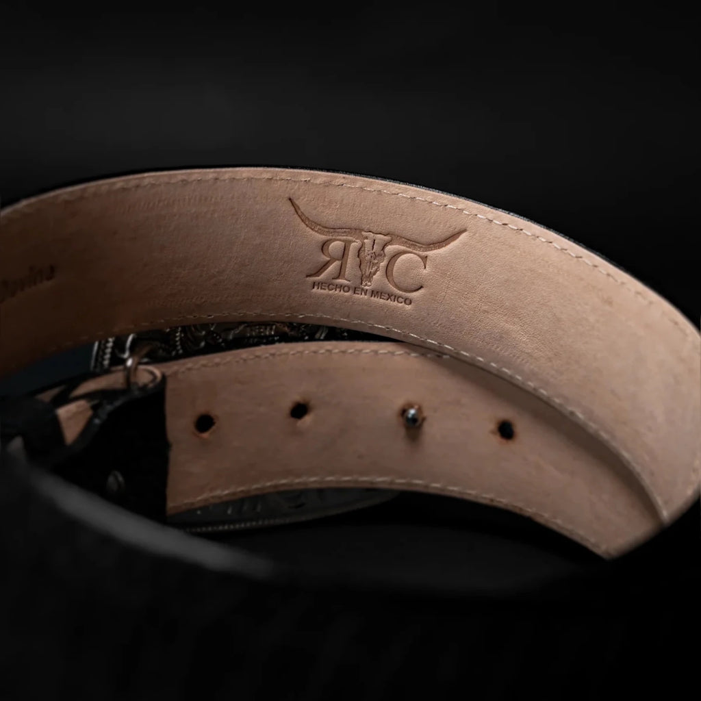 Rodeo Cartie Men”s Mamba Strike Phyton Square Toe Boot–Belt Combo Black - OriginalWestern.com