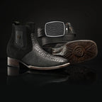 Rodeo Cartie Men”s Mamba Strike Phyton Square Toe Boot–Belt Combo Black - OriginalWestern.com