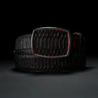 Rodeo Cartie Men”s Mamba Strike Phyton Square Toe Boot–Belt Combo–Red Venom - OriginalWestern.com