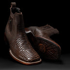 Rodeo Cartie Men”s Mamba Strike Phyton Tribute Toe Boot–Belt Combo–Tobacco - OriginalWestern.com