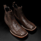 Rodeo Cartie Men”s Mamba Strike Phyton Tribute Toe Boot–Belt Combo–Tobacco - OriginalWestern.com