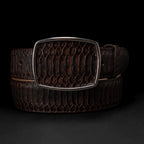 Rodeo Cartie Men”s Mamba Strike Phyton Tribute Toe Boot–Belt Combo–Tobacco - OriginalWestern.com