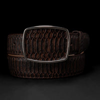 Rodeo Cartie Men”s Mamba Strike Phyton Tribute Toe Boot–Belt Combo–Tobacco - OriginalWestern.com