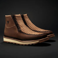 Rodeo Cartie Men”s Marcoa Contemporany Braided Western Boot–Tobacco - OriginalWestern.com