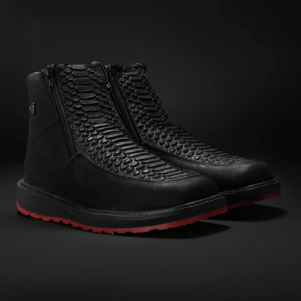 Rodeo Cartie Men's Marcoa Contemporany Phyton Western Boot–Black - OriginalWestern.com