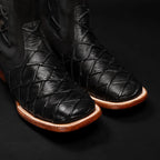 Rodeo Cartie Men”s Monster Fish Royal Pirarucu 4D Boot–Black - OriginalWestern.com