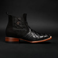 Rodeo Cartie Men”s Monster Fish Royal Pirarucu 4D Boot–Black - OriginalWestern.com