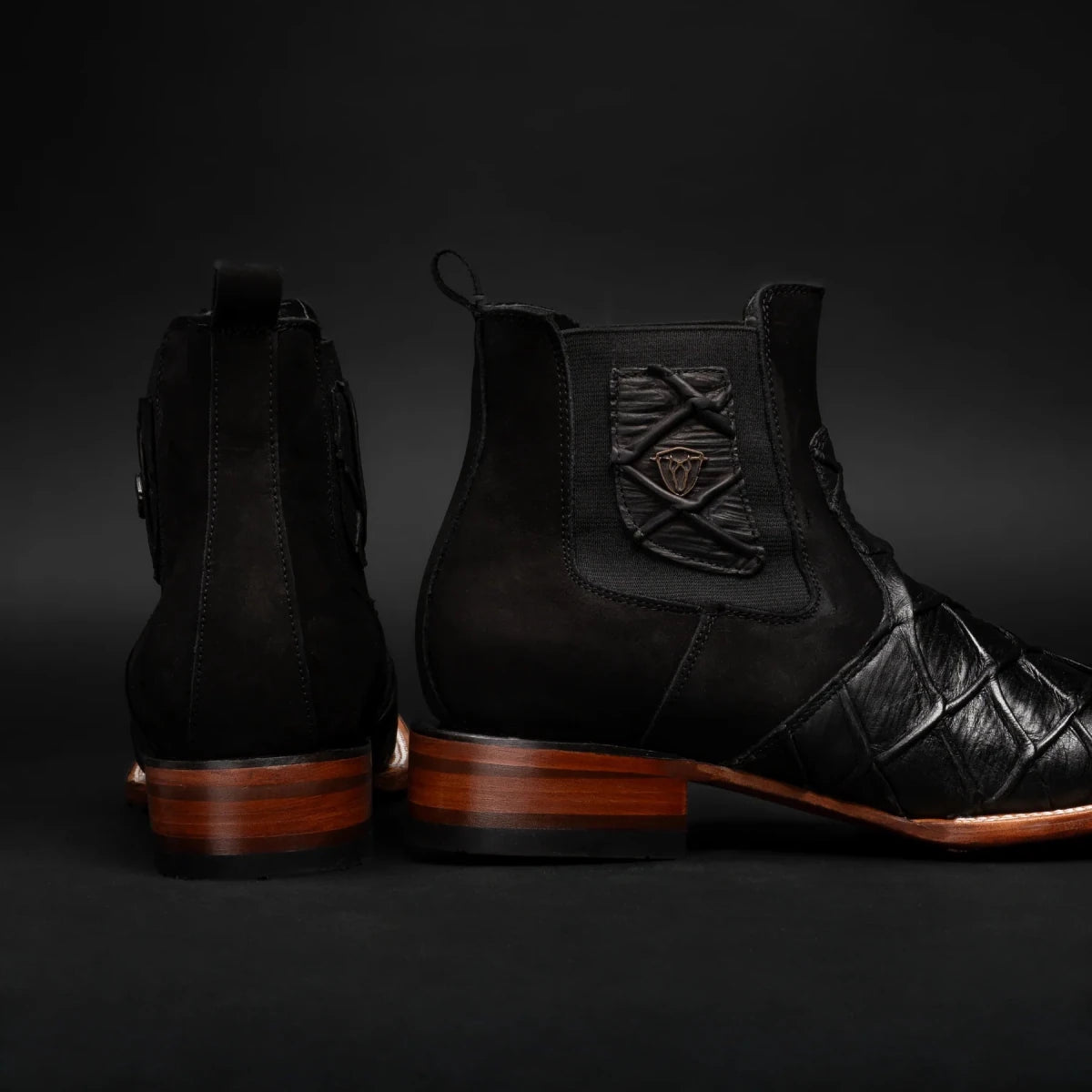 Rodeo Cartie Men”s Monster Fish Royal Pirarucu 4D Boot–Black - OriginalWestern.com