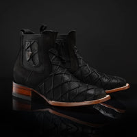 Rodeo Cartie Men”s Monster Fish Royal Pirarucu 4D Boot–Black - OriginalWestern.com