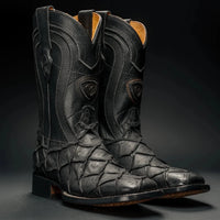 Rodeo Cartie Men”s Monster Fish Royal Pirarucu 4D Boot–Black - OriginalWestern.com