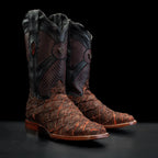 Rodeo Cartie Men”s Monster Fish Royal Pirarucu 4D Boot–Cognac - OriginalWestern.com