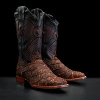 Rodeo Cartie Men”s Monster Fish Royal Pirarucu 4D Boot–Cognac - OriginalWestern.com