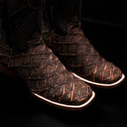 Rodeo Cartie Men”s Monster Fish Royal Pirarucu 4D Boot–Cognac - OriginalWestern.com
