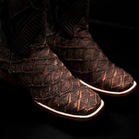 Rodeo Cartie Men”s Monster Fish Royal Pirarucu 4D Boot–Cognac - OriginalWestern.com