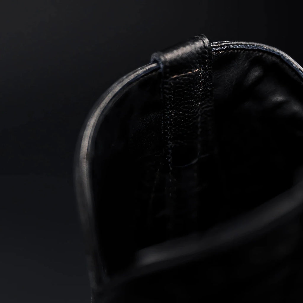 Rodeo Cartie Men”s Phyton Original Exotic Cowboy Western Boot–Black Matte - OriginalWestern.com