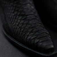 Rodeo Cartie Men”s Phyton Original Exotic Cowboy Western Boot–Black Matte - OriginalWestern.com