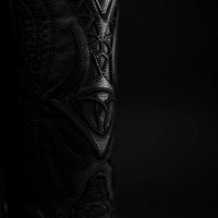 Rodeo Cartie Men”s Phyton Original Exotic Cowboy Western Boot–Black Matte - OriginalWestern.com