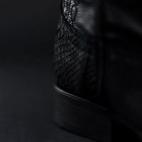 Rodeo Cartie Men”s Phyton Original Exotic Cowboy Western Boot–Black Matte - OriginalWestern.com