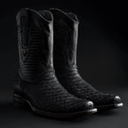 Rodeo Cartie Men's Roma Frontier Exotic Original Phyton Boots–Black - OriginalWestern.com