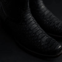 Rodeo Cartie Men's Roma Frontier Exotic Original Phyton Boots–Black - OriginalWestern.com