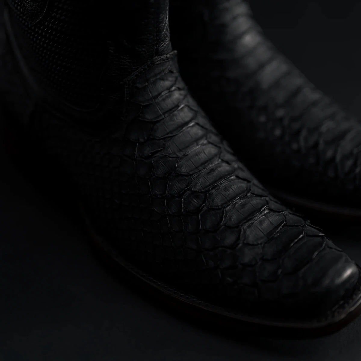 Rodeo Cartie Men's Roma Frontier Exotic Original Phyton Boots–Black - OriginalWestern.com