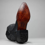 Rodeo Cartie Men's Sierra Phyton Tribute J-Toe Western Cowboy Boots – Black Matte - OriginalWestern.com