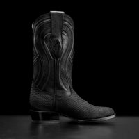 Rodeo Cartie Men”s Sierra Phyton Tribute Western Boot–Black Matte - OriginalWestern.com