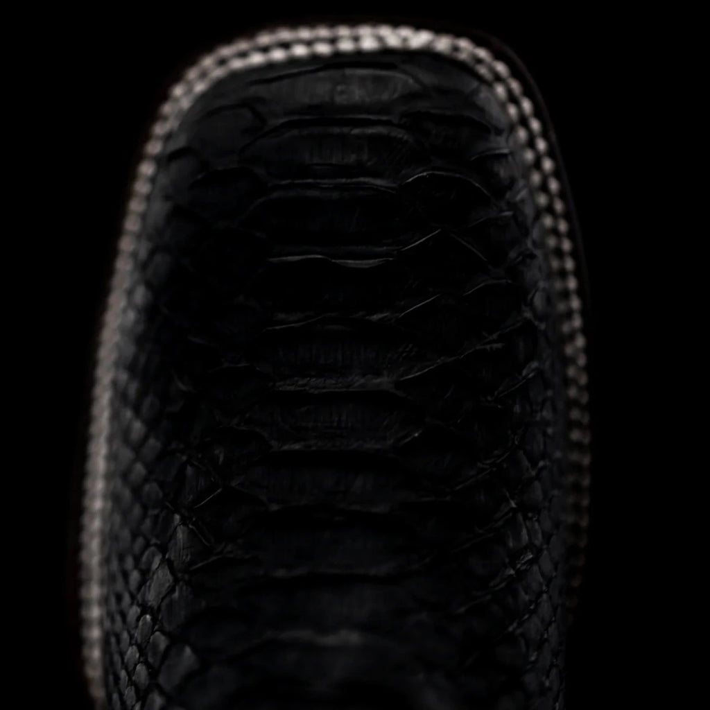 Rodeo Cartie Phyton Original Exotic Cowboy Western Boots–Black Mate - OriginalWestern.com