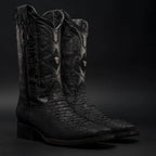 Rodeo Cartie Phyton Original Exotic Cowboy Western Boots–Black Matte .. - OriginalWestern.com