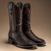 Rodeo Cartie Phyton Original Exotic Cowboy Western Boots–Shadow Gold - OriginalWestern.com