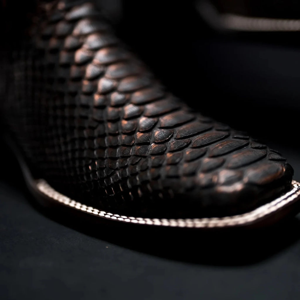 Rodeo Cartie Phyton Original Exotic Cowboy Western Boots–Shadow Gold - OriginalWestern.com