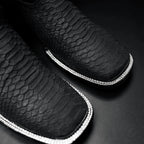 Rodeo Cartie Women´s Black Mamba Phyton Tribute Square Toe Boots–Black - OriginalWestern.com
