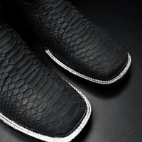 Rodeo Cartie Women´s Black Mamba Phyton Tribute Square Toe Boots–Black - OriginalWestern.com