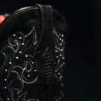 Rodeo Cartie Women´s Black Window Phyton Tribute Snip Toe Boots–Midnight - OriginalWestern.com