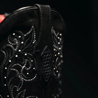 Rodeo Cartie Women´s Black Window Phyton Tribute Snip Toe Boots–Midnight - OriginalWestern.com