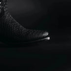 Rodeo Cartie Women´s Black Window Phyton Tribute Snip Toe Boots–Midnight - OriginalWestern.com