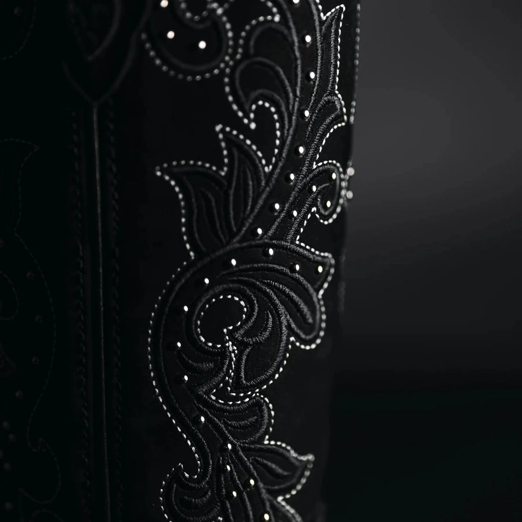 Rodeo Cartie Women´s Black Window Phyton Tribute Snip Toe Boots–Midnight - OriginalWestern.com