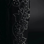 Rodeo Cartie Women´s Black Window Phyton Tribute Snip Toe Boots–Midnight - OriginalWestern.com