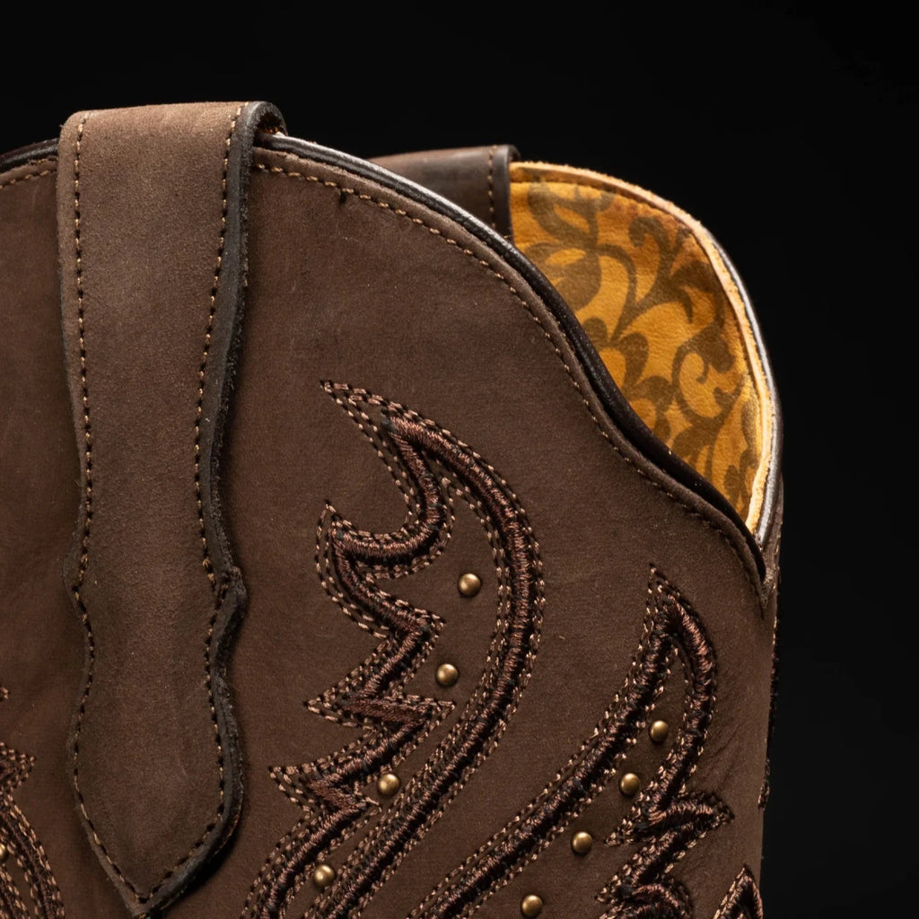 Rodeo Cartie Women´s Brown Mamba Phyton Tribute Square Toe Boot–Brown - OriginalWestern.com