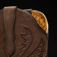 Rodeo Cartie Women´s Brown Mamba Phyton Tribute Square Toe Boot–Brown - OriginalWestern.com