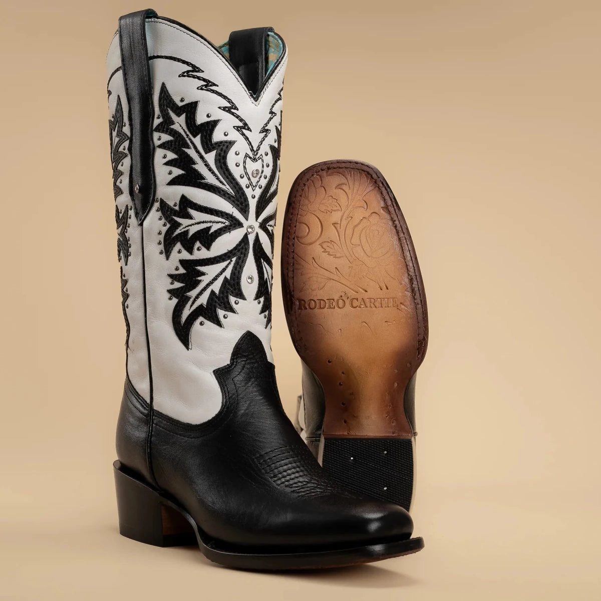 Rodeo Cartie Women´s Liz Women´s GOTHIC Womens Rodeo Boot Black and White - OriginalWestern.com
