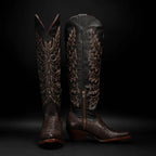 Rodeo Cartie Women´s Savage Belle Phyton Tribute Snip Toe Boot–Brown - OriginalWestern.com