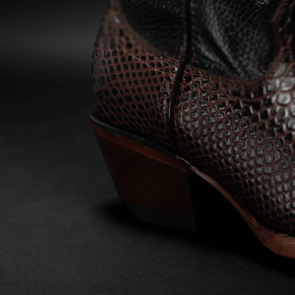 Rodeo Cartie Women´s Savage Belle Phyton Tribute Snip Toe Boot–Brown - OriginalWestern.com