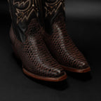 Rodeo Cartie Women´s Savage Belle Phyton Tribute Snip Toe Boot–Brown - OriginalWestern.com