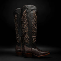 Rodeo Cartie Women´s Savage Belle Phyton Tribute Snip Toe Boot–Brown - OriginalWestern.com