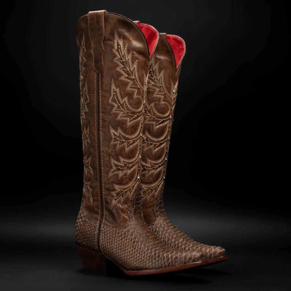 Rodeo Cartie Women´s Savage Belle Phyton Tribute Snip Toe Boot–Oryx - OriginalWestern.com