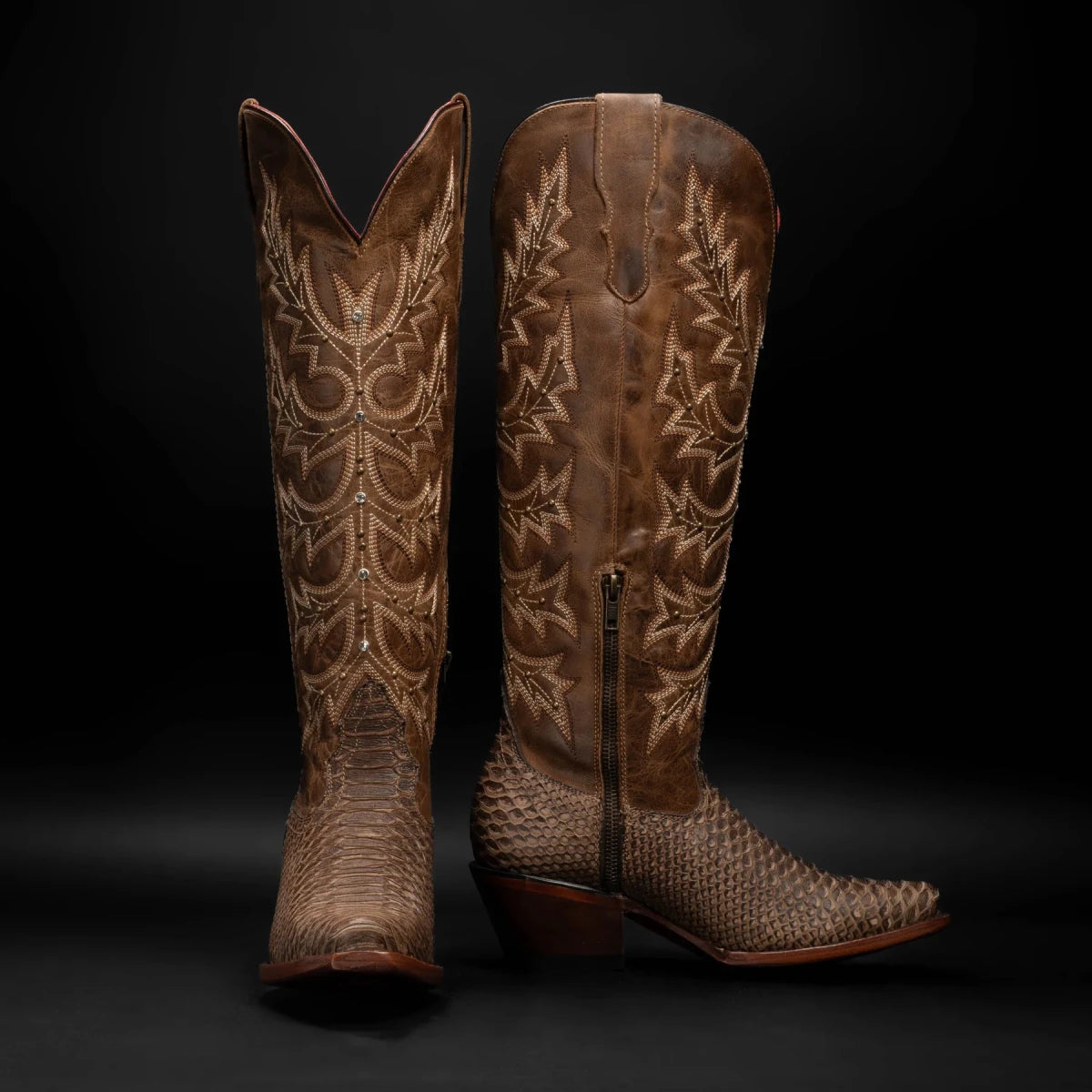 Rodeo Cartie Women´s Savage Belle Phyton Tribute Snip Toe Boot–Oryx - OriginalWestern.com