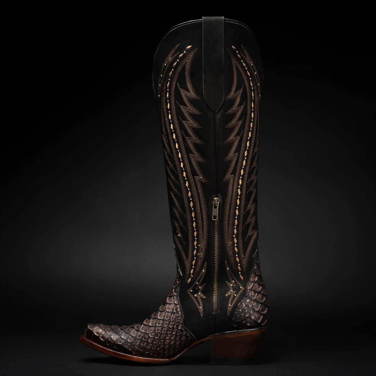 Rodeo Cartie Women´s Savage Belle Phyton Tribute Snip Toe Boots – Copper - OriginalWestern.com