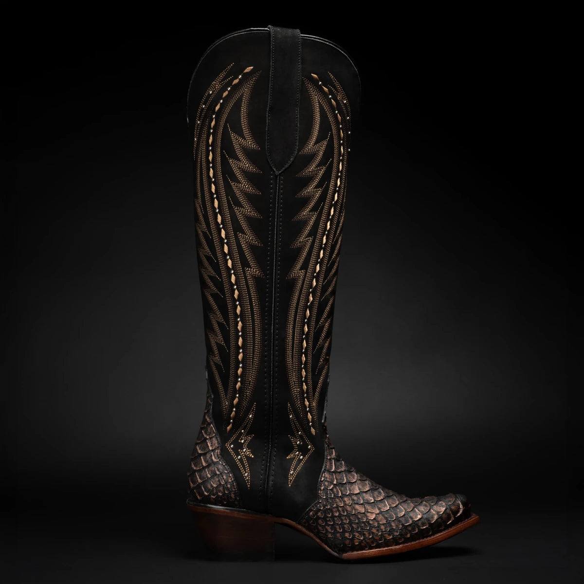 Rodeo Cartie Women´s Savage Belle Phyton Tribute Snip Toe Boots – Copper - OriginalWestern.com